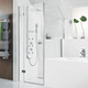 cabine de banho em vidro / com porta de abrir / de canto / da linha residencial