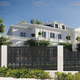 cerca em painéis / residencial / em aço galvanizado / retangular
