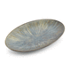 prato de serviço / oval / em porcelana / listrado