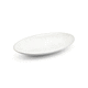 prato de serviço / oval / em porcelana / listrado