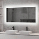 espelho para banheiro de parede / da linha comercial / contemporâneo / retangular