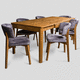 mesa de jantar contemporânea / em madeira / com base em madeira / de canto