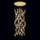 lustre contemporâneo / em vidro de Murano / metálico / em cascata