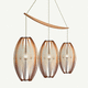 lustre contemporâneo / em carvalho / em algodão / em madeira