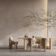 cadeira de sala de jantar de design minimalista / para ambiente interno / em madeira maciça / em carvalho
