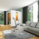 sauna finlandesa / painel deslizante / da linha residencial / em madeira