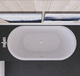 banheira oval / de embutir / para residência / em Solid Surface