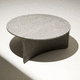 mesa de centro contemporânea / em concreto / com base em concreto / redonda