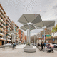 pérgola em alumínio extrudado / em aço inoxidável / com lâminas quebra-sol / bioclimática