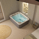 spa de embutir / acima do piso / retangular / de 3 lugares