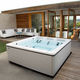 spa acima do piso / retangular / de 6 lugares / para ambiente externo