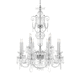 lustre clássico / em cristal / em latão cromado / feito à mão