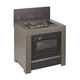 fogão a gás / 2 bocas / 1 forno / cinza