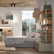 quarto infantil branco / cinza / rosa / em madeira