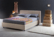 cama de casal / de solteiro / contemporânea / estofada
