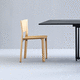 cadeira de sala de jantar contemporânea / para ambiente interno / em couro / com base em aço