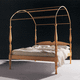 cama com dossel / de casal / clássica / em madeira