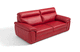 sofá contemporâneo / em couro / vermelho / de 3 lugares