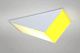 plafon contemporâneo / triangular / metálico / em acrílico