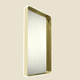 espelho para banheiro de parede / Art Déco / retangular / em aço