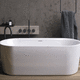 banheira oval / freestanding / em acrílico / contemporânea