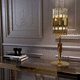 luminária de mesa / em latão / em cristal / contemporânea
