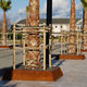 borda de árvore / em aço Corten / para ambiente externo / quadrada