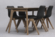 mesa de jantar contemporânea / em carvalho / em madeira maciça / retangular