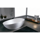 banheira oval / freestanding / em Solid Surface / branca