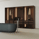 guarda-roupa contemporâneo / em MDF / em vidro / com porta articulada