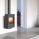 salamandra a lenha / 0–5 kW / 5 kW–10 kW / de parede