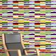 papel de parede contemporâneo / estampado / em cores / em não tecido