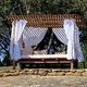 cama de jardim com dossel / de casal / contemporânea / em tecido