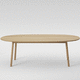 mesa de jantar contemporânea / em carvalho / em madeira de freixo / com base em carvalho