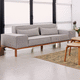 sofá contemporâneo / em tecido / com capa removível e lavável / com braços