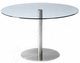 mesa contemporânea / em aço / oval