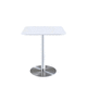 mesa de jantar contemporânea / em HPL / com base em aço inoxidável / quadrada