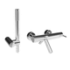 misturador monocomando para box de banheiro / de parede / em metal cromado / para banheiro