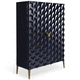 móvel bar contemporâneo / em aço inoxidável escovado / em metal laqueado / com porta de abrir