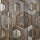painel decorativo de revestimento / de parede / para ambiente interno / em teca reciclada