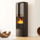 salamandra a lenha / 0–5 kW / de piso / com 3 faces