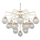 lustre contemporâneo / em vidro / em latão / com globos