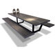 mesa de piquenique contemporânea / em concreto / retangular / para espaço público