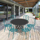 mesa de jantar contemporânea / em alumínio pintado / redonda / da linha residencial