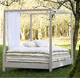 cama com dossel / de casal / contemporânea / em madeira