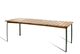 mesa de jantar contemporânea / em teca / em aço pintado / retangular