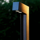 poste balizador de iluminação em aço inoxidável / de jardim / de design minimalista / com difusor em vidro temperado