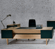 mesa executiva / contemporânea / em madeira / da linha comercial