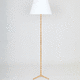 luminária de piso / em latão / em bambu / contemporânea