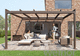 pérgola apoiada em parede / em vidro / com cobertura em tela / com cobertura de vidro